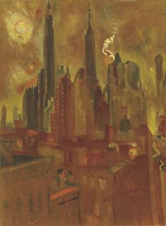 Yun Gee - Sketch for the Mural Wheels New York