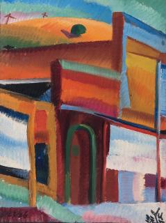 Yun Gee - Street View Of San Francisco(Painted In 1926)