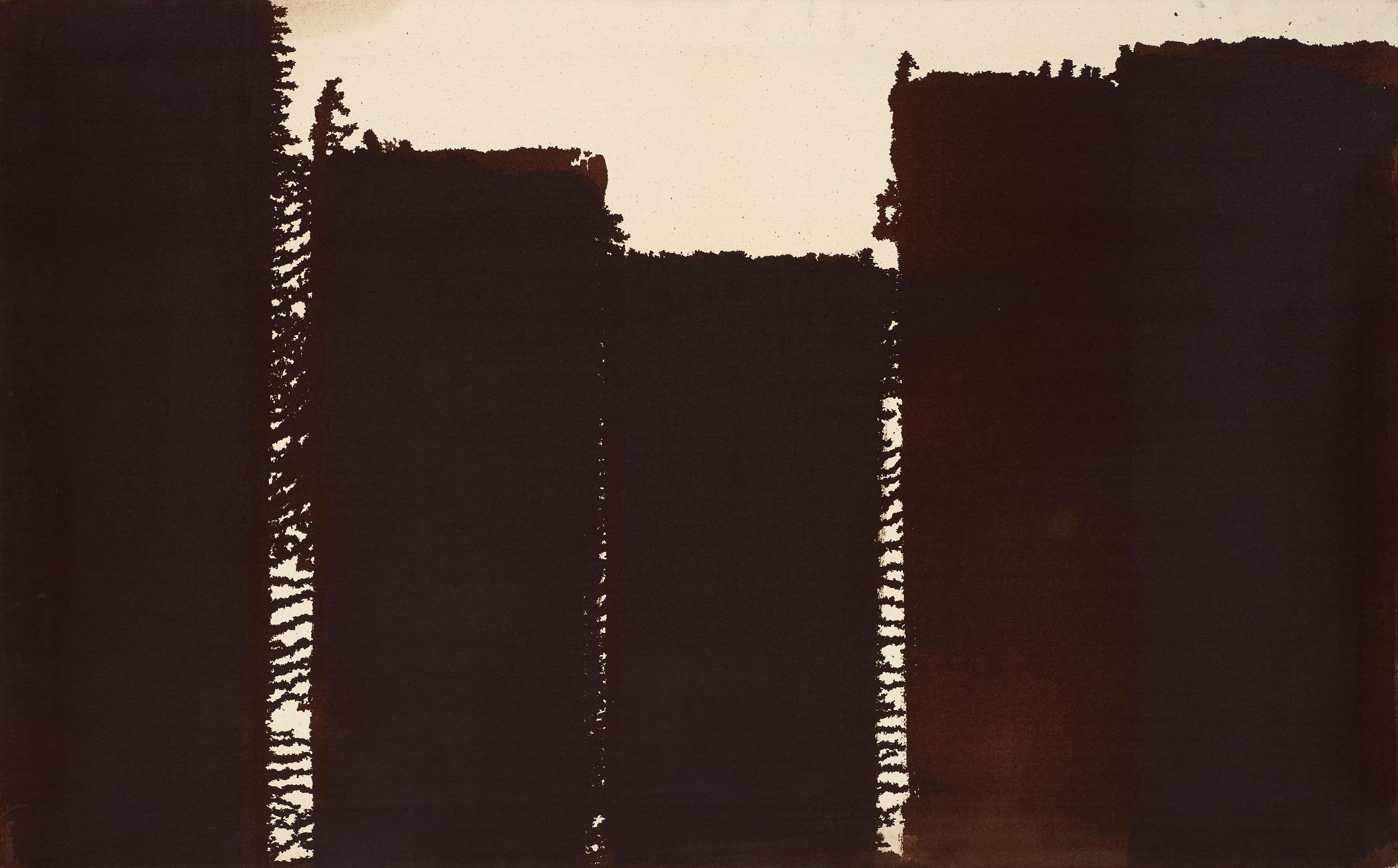 Yun Hyong-Keun - Untitled (Burnt Umber & Ultramarine)