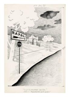Yuri Annenkov - Four illustrations for Kirill Pomerantsev\'s (1906-1991) \'Ital\'ianskie negativy\'