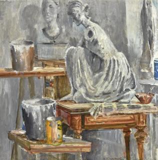 Yuri Ivanovich Pimenov - The Sculptor\'S Studio