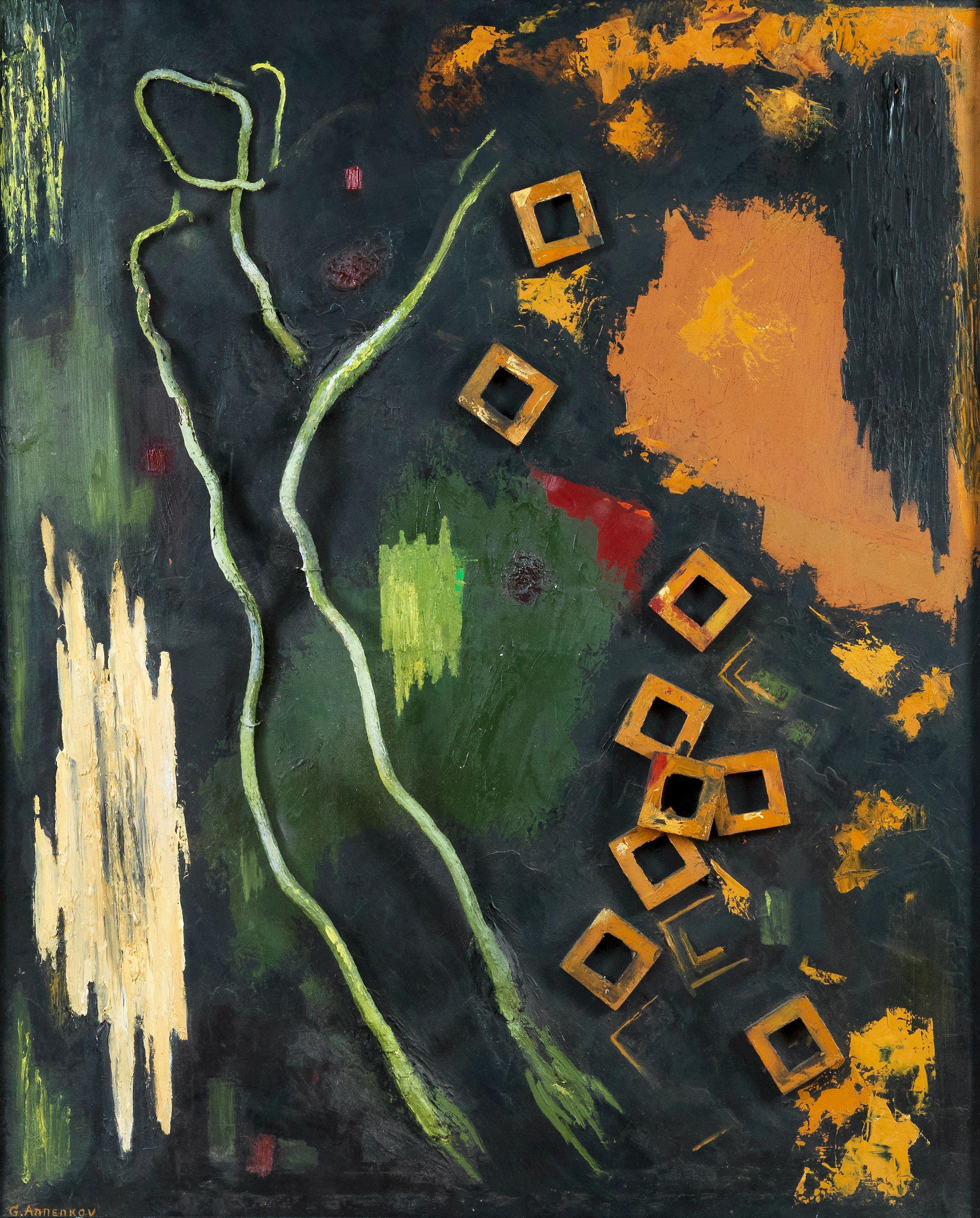 Yuri Pavlovich Annenkov - Illusion Optique Aux Carres