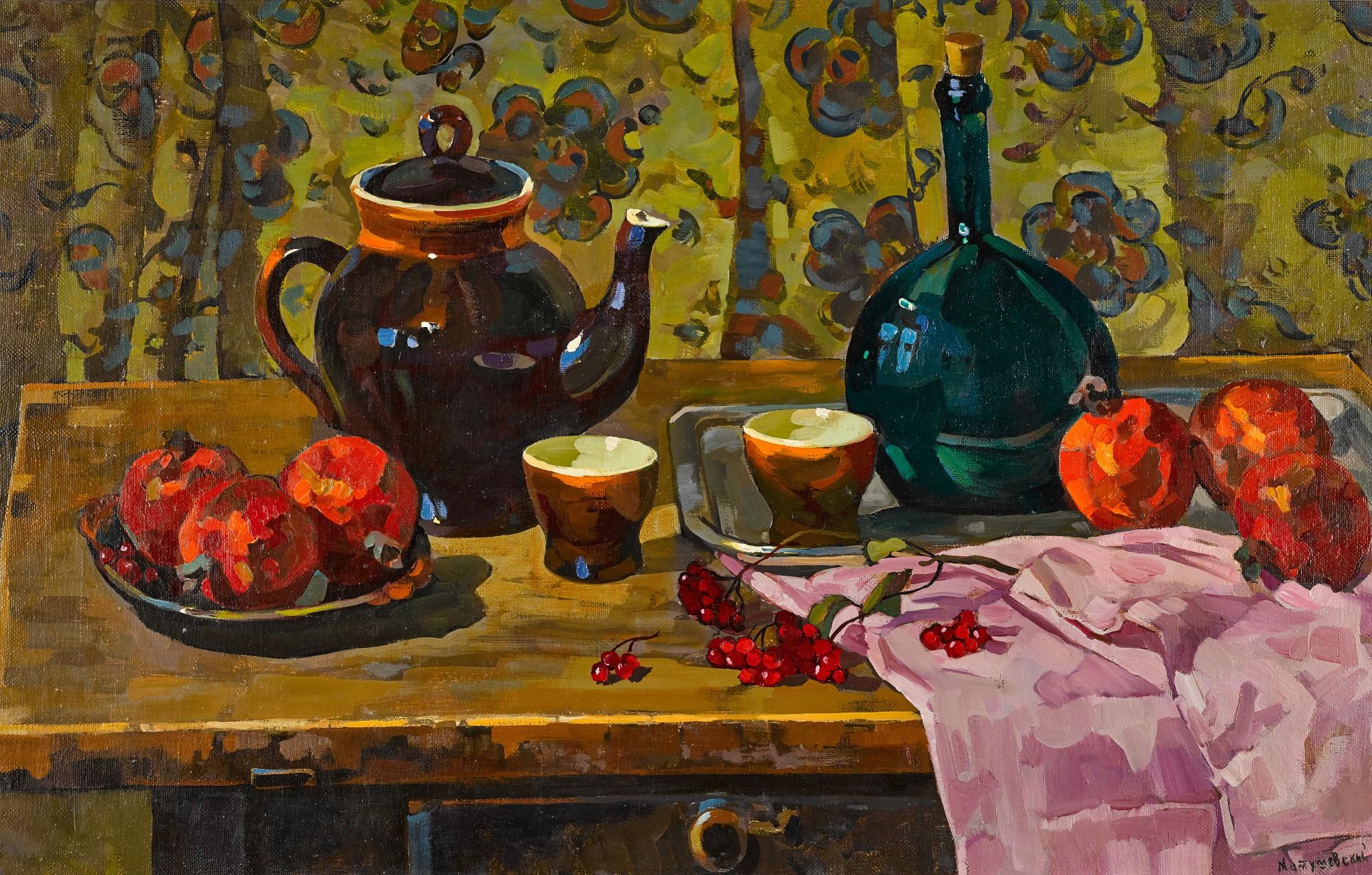 Yuri Vladimirovich Matushevsky - Still Life with Pomegranates