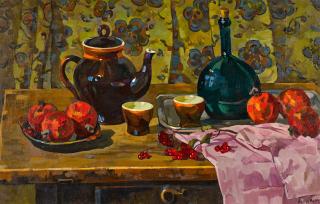 Yuri Vladimirovich Matushevsky - Still Life with Pomegranates