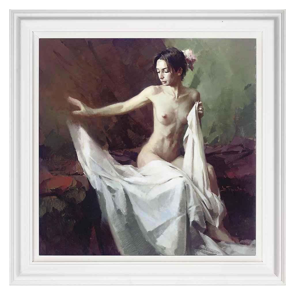 Yuriy Priyadko - Nude with a rose in her hair