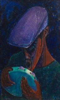 Yusuf Adebayo Cameron Grillo - Blind Minstrel (Framed)