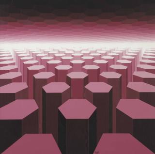 Yvaral - Horizon Structuré Mauve