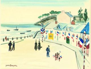 Yves Brayer - 14 Juillet en Bretagne