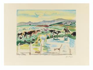 Yves Brayer - Chevaux En Camargueyves Brayer ; Chevaux En Camargue ; Etching And Aquatint ; Signed ; Numbered ; Rives Wove Paper