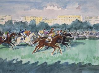 Yves Brayer - Le Champ De Courses À Auteuil