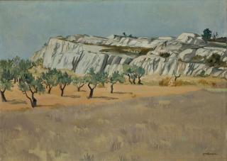 Yves Brayer - Le champ d\'oliviers