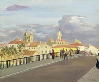 Yves Brayer - Le pont d\'Arles