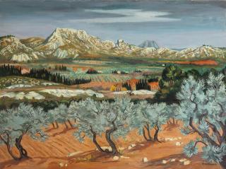 Yves Brayer - Oliviers À Méjean, Les Baux-De-Provence
