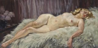 Yves Diey - Reclining nude