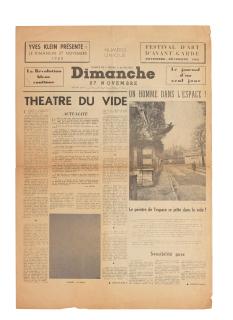 Yves Klein - Dimanche: Le Journal d\'un Seul Jour