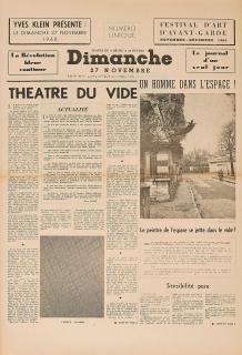 Yves Klein - Dimanche (Zeitung).