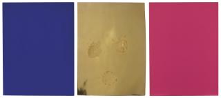 Yves Klein - Monochrome und Feuer (Triptych)