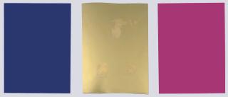 Yves Klein - Monochrome und Feuer (triptych)