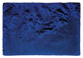 Yves Klein - Relief planétaire bleu, (RP 17)