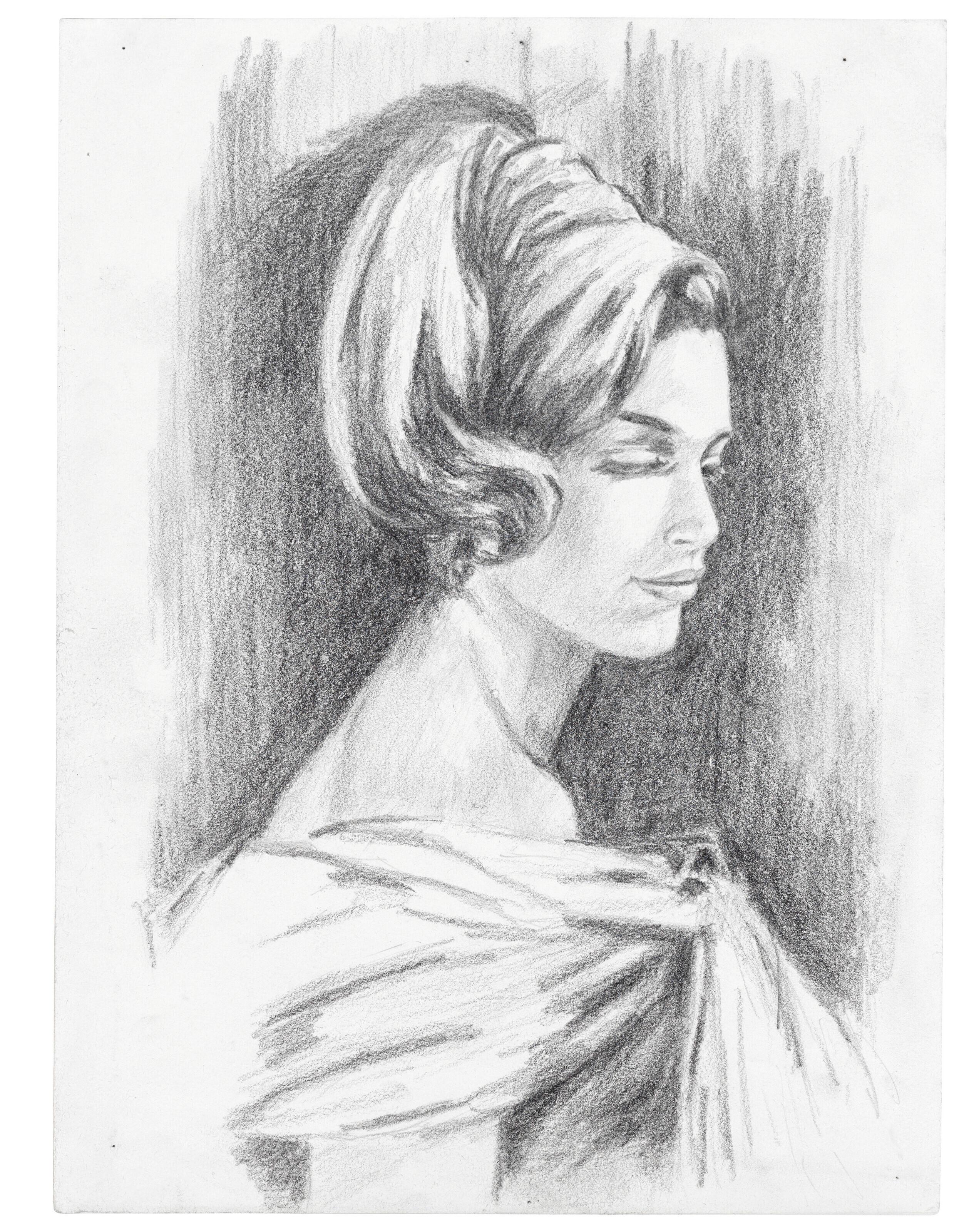 Yves Saint Laurent - Portrait de sa mère par YSL