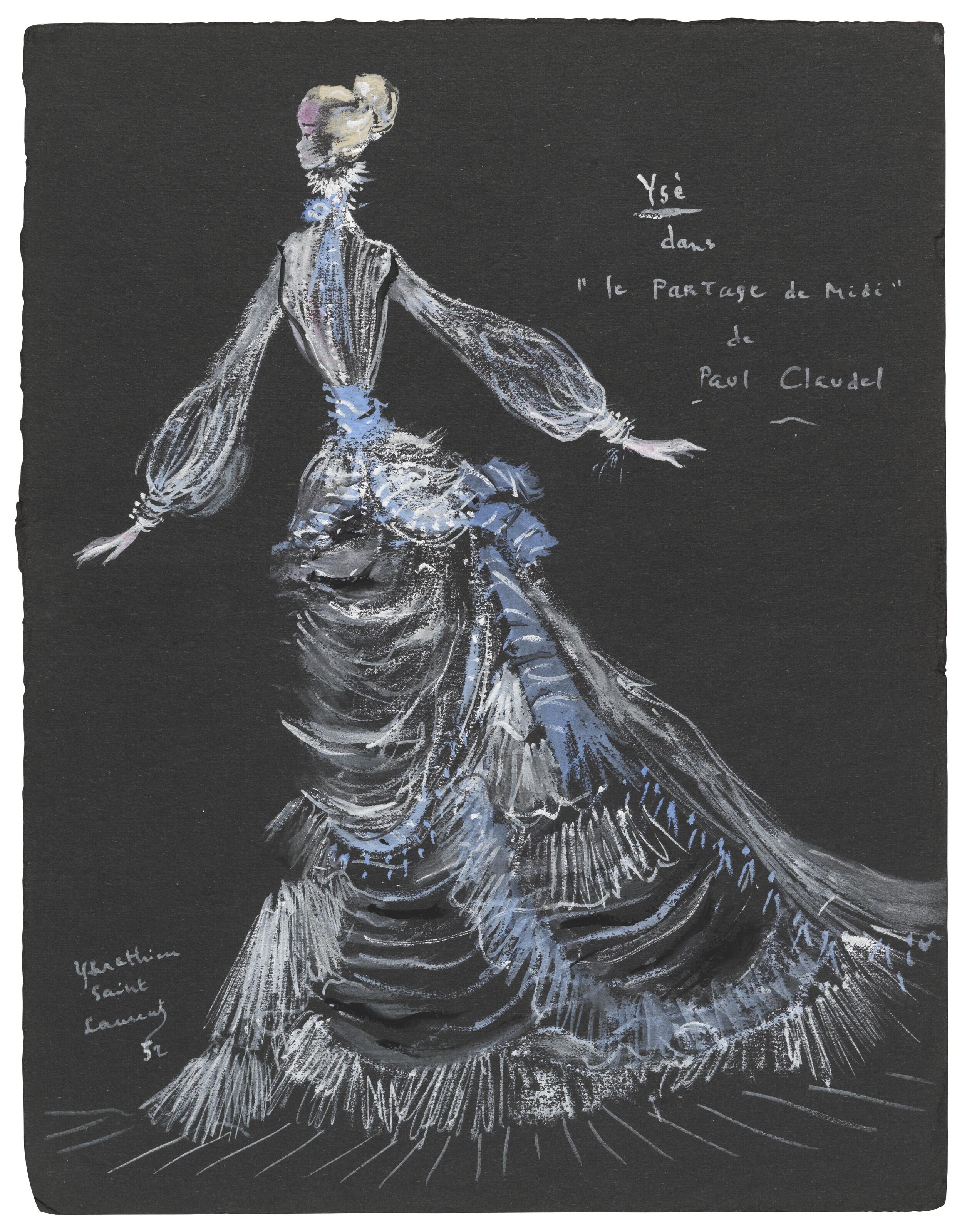 Yves Saint Laurent - Ysé dans \'\'le Partage de Midi\'\' de Paul Claudel