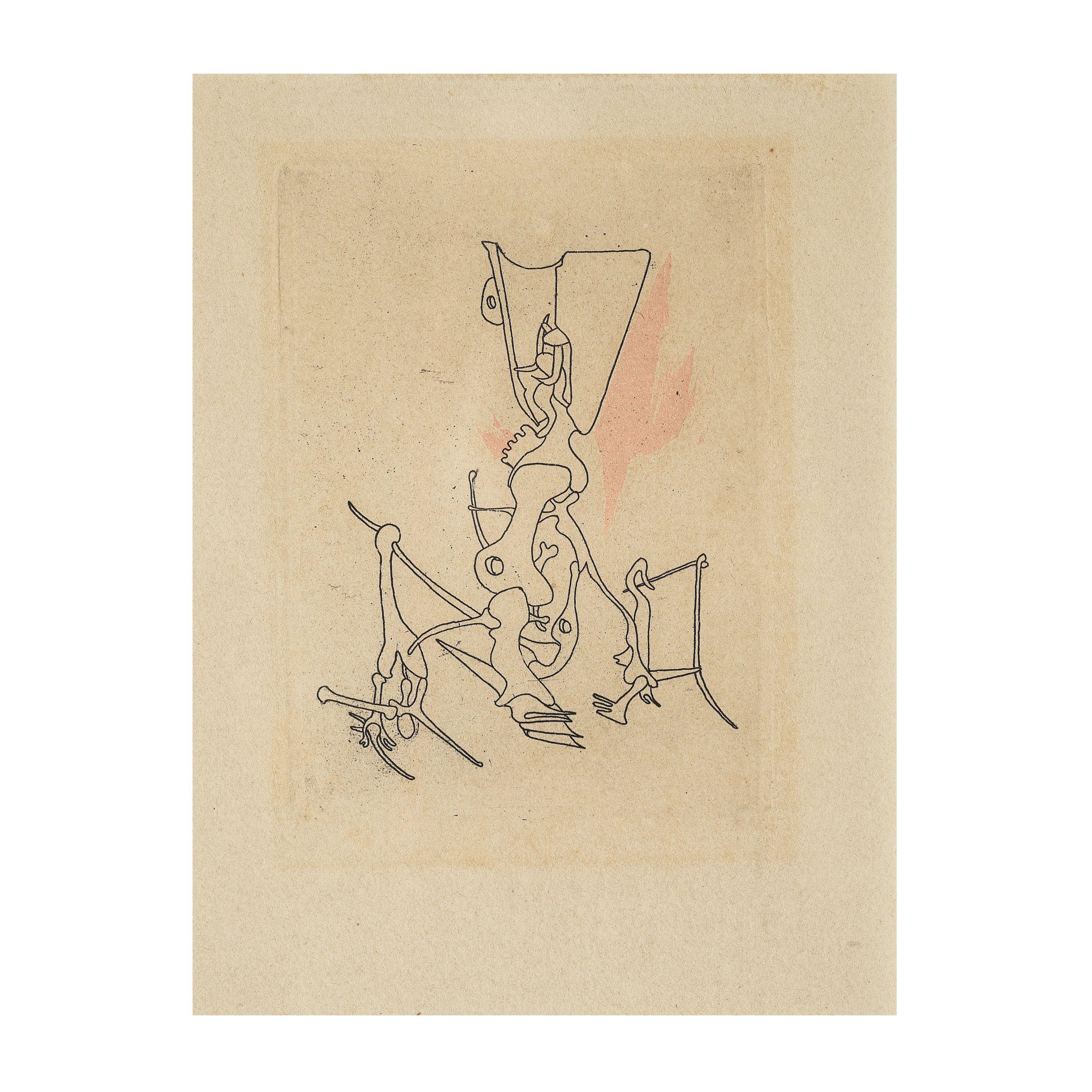 Yves Tanguy - L\'Antitête, illustration pour Tristan Tzara, 1949