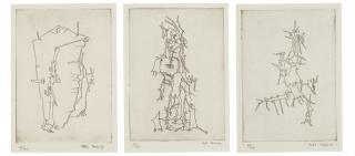 Yves Tanguy - Mythe De La Roche Perçée: Three Plates