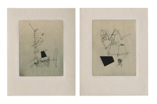 Yves Tanguy - Ohne Titel (2 Radierungen zu Jean Laude \