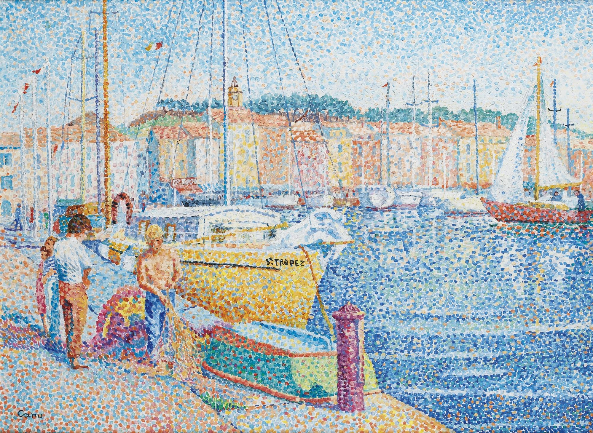 Yvonne Canu - Le Port De Saint-Tropez Depuis Le Môle Jean-Réveille