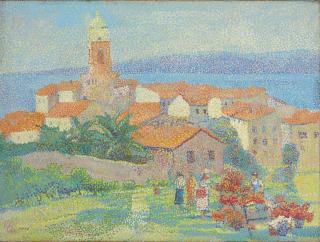 Yvonne Canu - Marché aux fleurs à Saint-Tropez