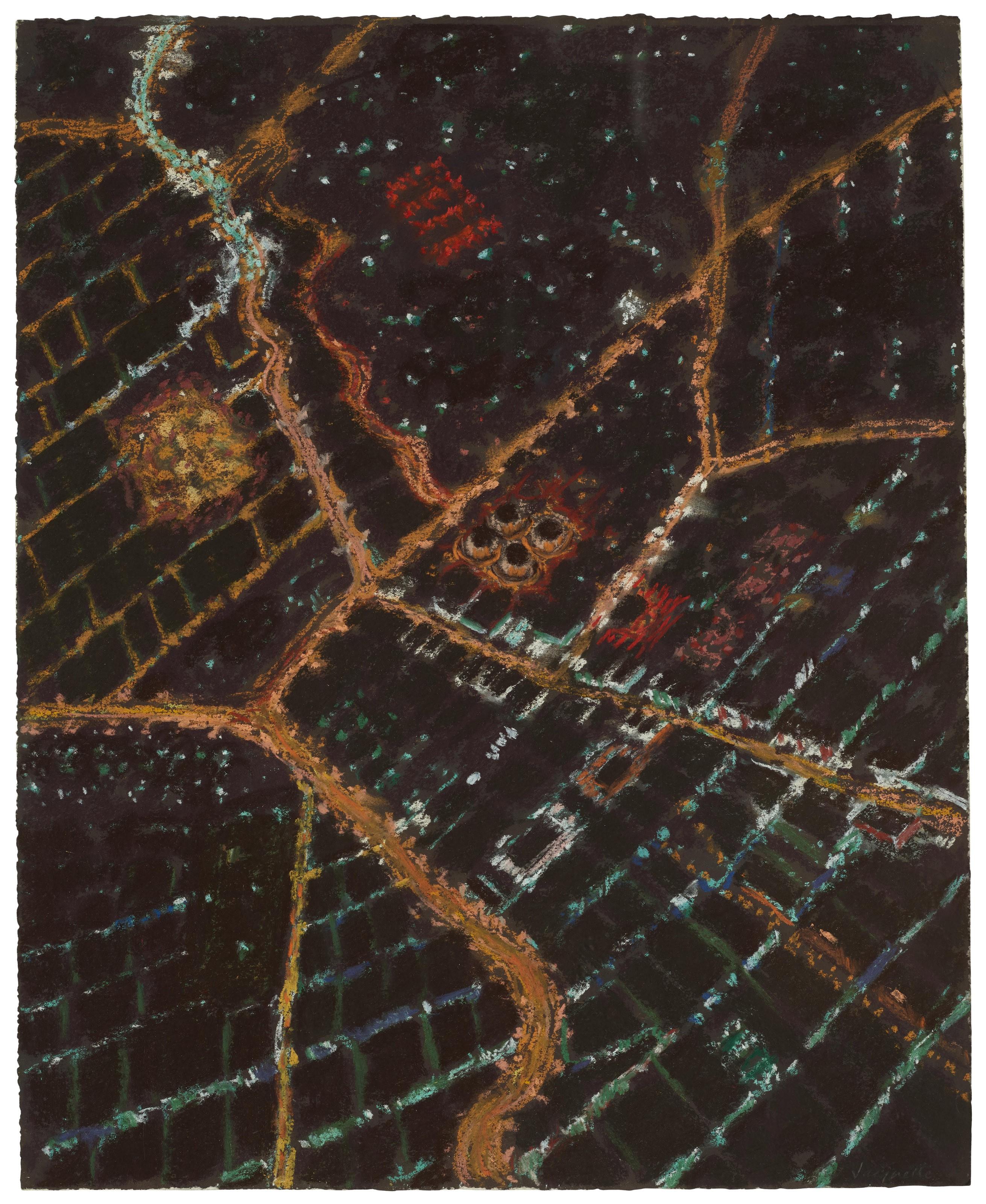 Yvonne Jacquette - Staten Island Night View I