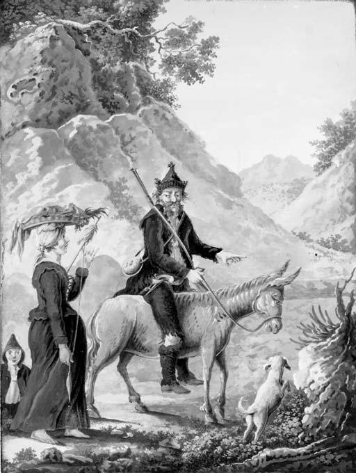 Zacharie-Félix Doumet - Fourteen studies of Corsican peasants, and two views of Bastia, Corsica
