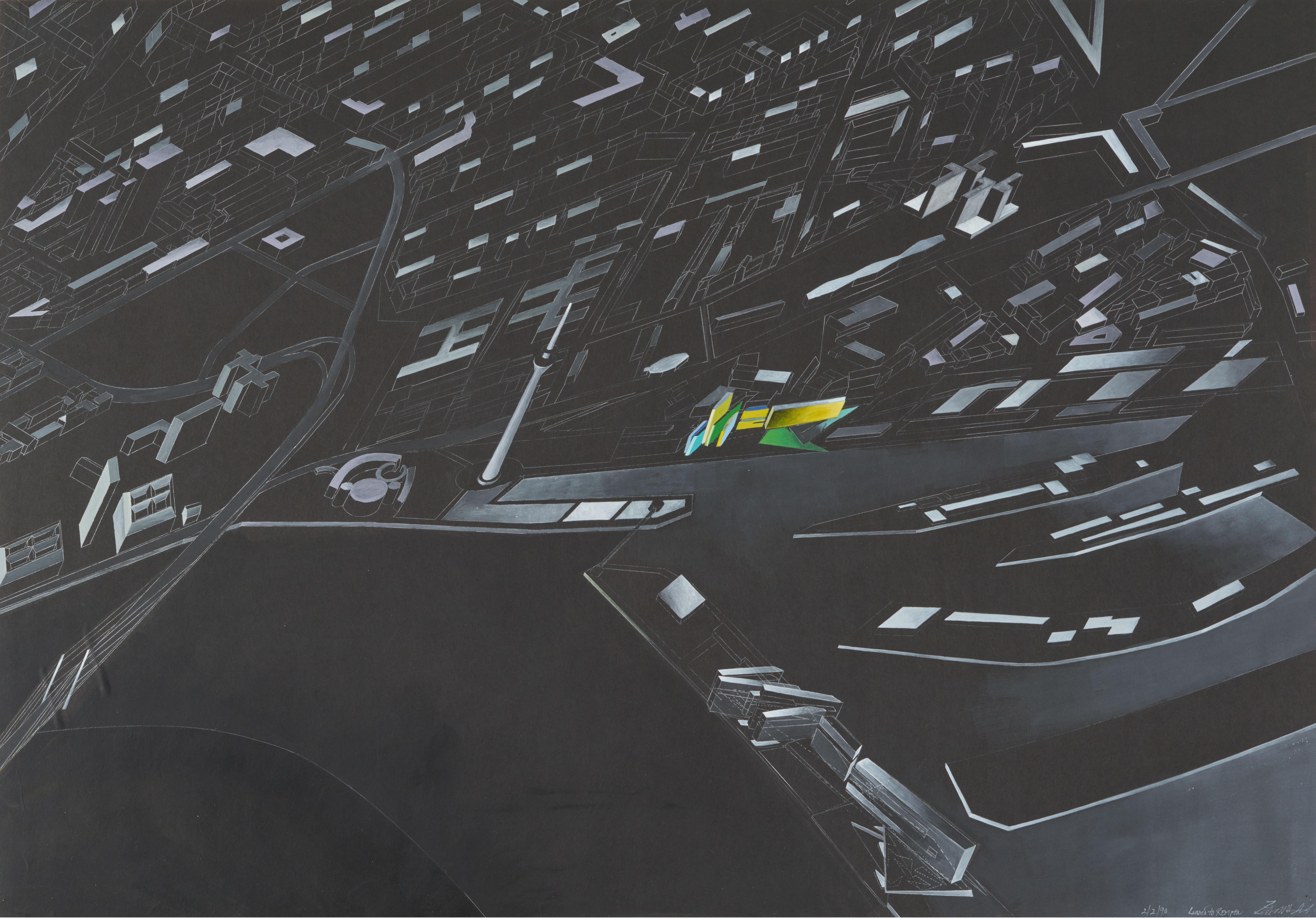 Zaha Hadid - Ohne Titel (Entwurf Zollhof Düsseldorf)