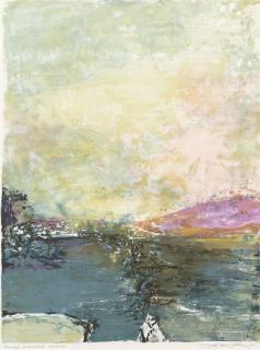 Zao Wou-Ki (Zhao Wuji) - Hommage à Nobutaka Shikanai