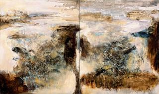Zao Wou-Ki - 23.09.76 (Diptych) (Painted In 1976)