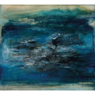 Zao Wou-Ki - Composition En Bleu 8.1.65