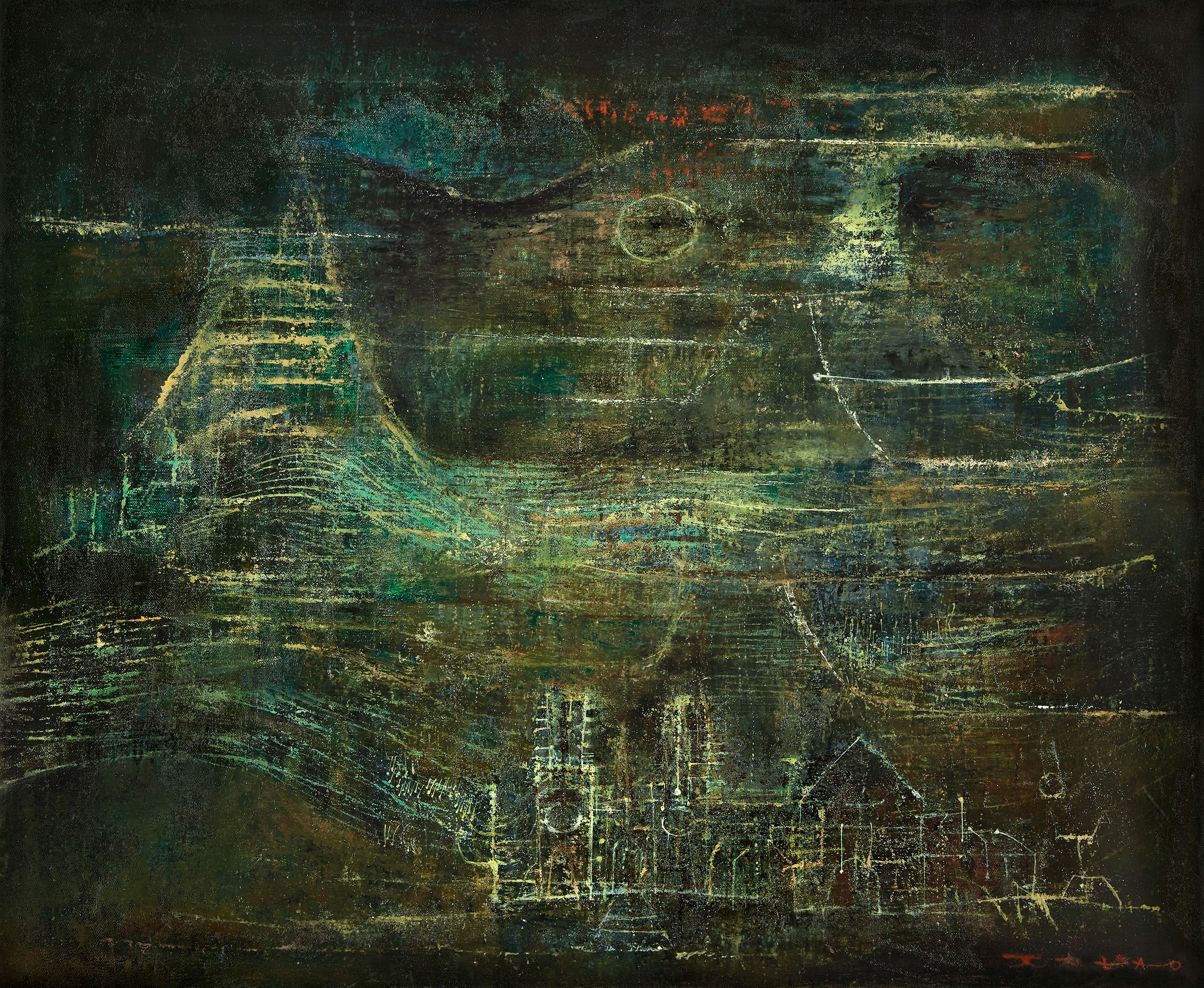 Zao Wou-Ki - Deux Cimes(Painted In 1952-1953)