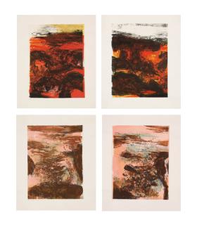 Zao Wou-Ki - Elégie pour Jean-Marie (Ägerup 293-296)