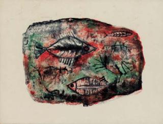 Zao Wou-Ki - Henri Michaux, Lecture, Paris, Editions Euros and Robert J. Godet, 1950 (Agerup 48-55)