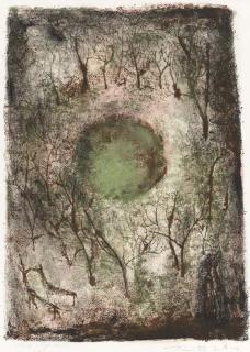 Zao Wou-Ki - Le soleil rouge (Agerup 41)