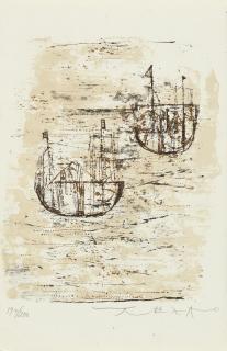Zao Wou-Ki - Les petits bateaux.