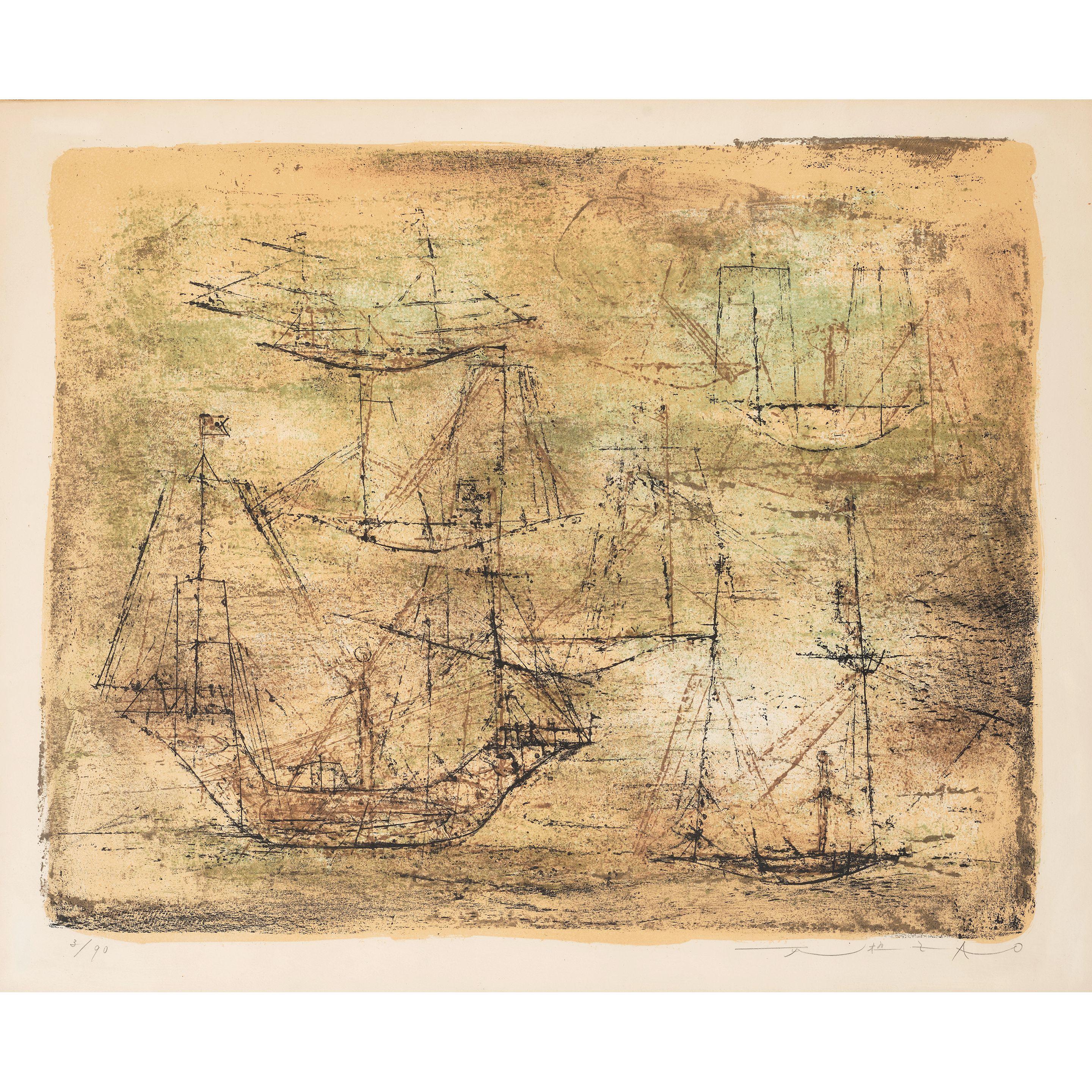 Zao Wou-Ki - Les voiliers (The Sailboats)