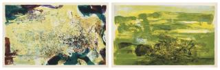 Zao Wou-Ki - Two Plates from: À la gloire de l’image et art poétique