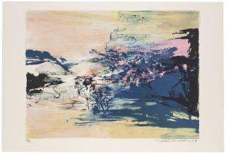 Zao Wou-Ki - Untitled, From 12Th Anniversary Galeria Joan Prats Portfolio