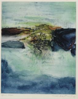 Zao Wou-Ki - Untitled, from Modernal Mästare: three progressive color proofs and one trial proof (see A. 305)