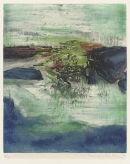 Zao Wou-Ki - Untitled from Möderna Mästare, 33 Konstnär frän 33 Länder (Agerup 305)