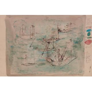 Zao Wou-Ki - Untitled (Ships)