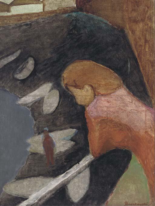 Zdzislaw Ruszkowski - Looking Down The Harbour (Newlyn)