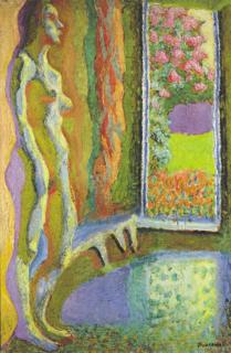 Zdzislaw Ruszkowski - Nude Standing in Interior