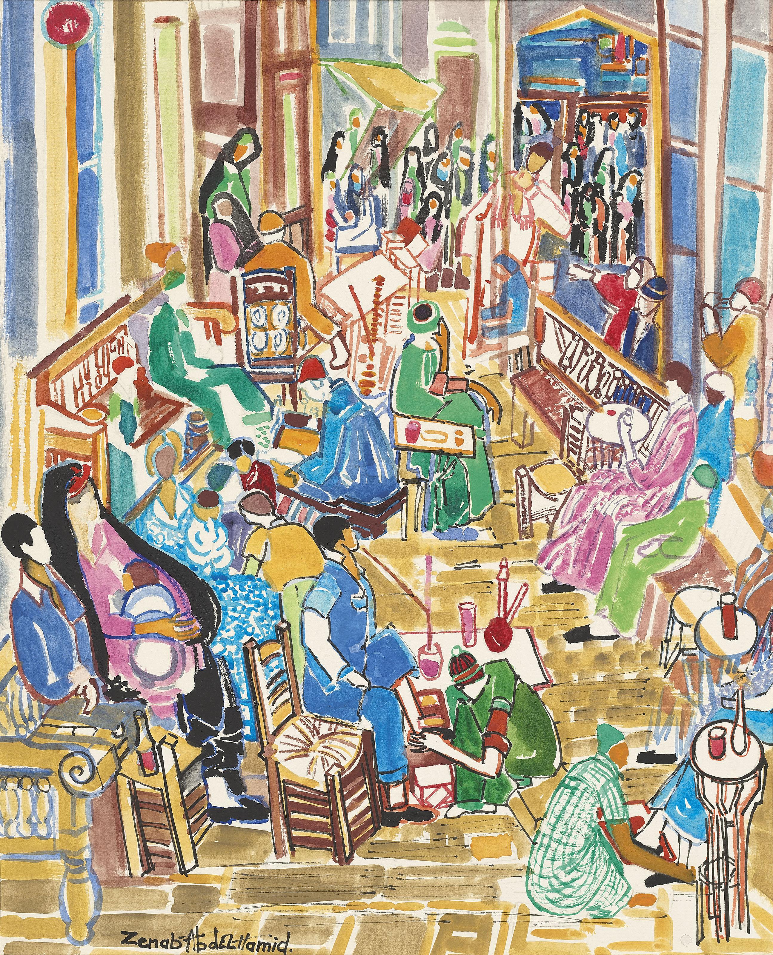 Zeinab Abd El Hamid - Coffee shop in El Hossen Square